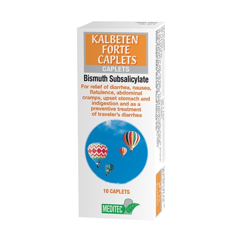 Kalbeten Forte Caplets, Bismuth Subsalicylate, 10 caplets pack